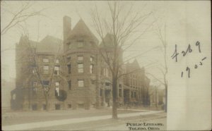 Toledo OH Public Library c1905 Real Photo Postcard