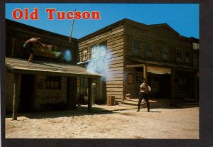 AZ Old Tucson Gunfight Arizona Cowboys Movie Town Gunfight Postcard
