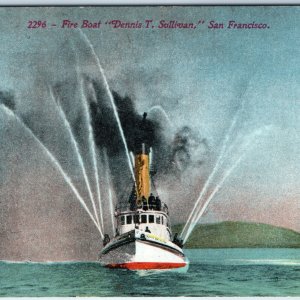 1915 San Francisco, CA Fire Boat Dennis T Sullivan Steamship Panama Pacific A169