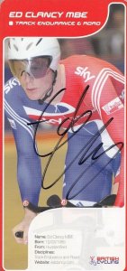 Ed Clancy Cycling Champion Hand Signed Photo