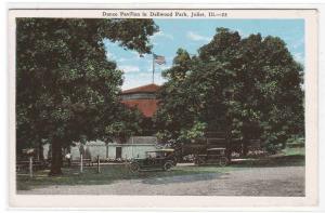 Dance Pavilion Dellwood Park Joliet Illinois 1920s postcard