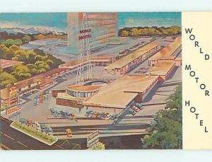 Unused Pre-1980 WORLD MOTOR HOTEL Salt Lake City Utah UT u0686@