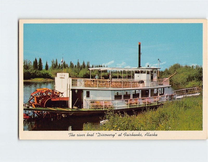 Postcard The river boat Discovery at Fairbanks, Alaska