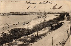 CPA AK ROYAN a vol d'oiseau TRAM VAPEUR (977528)