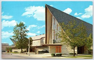 1969 Westerville OH Methodist Church Modern Architecture Postcard Posted