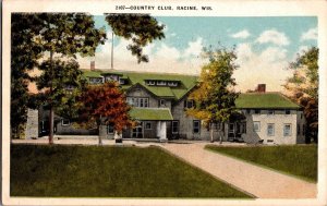 View of the Country Club, Racine WI Vintage Postcard N44