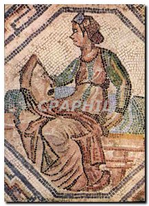 Postcard Modern Rheinische Landesmuseum Trier Muse holding a mask detail of a...