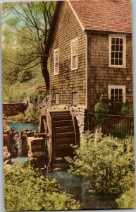 First Woolen Mill in US Brewster, Cape Cod MA Hand Colored Vintage Postcard D01