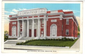 War Memorial Buliding, Brockton, Massachusetts, Used 1934