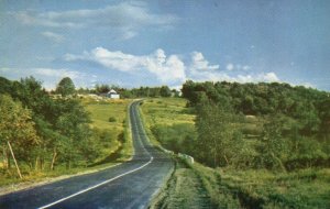 Vintage Postcard Maine Black Road Through Picturesque ME Countryside Kodachrome