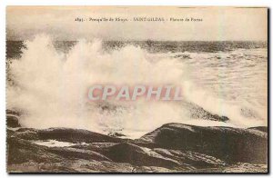 Old Postcard Presquile Rhuys Saint Gildas Plature Portas