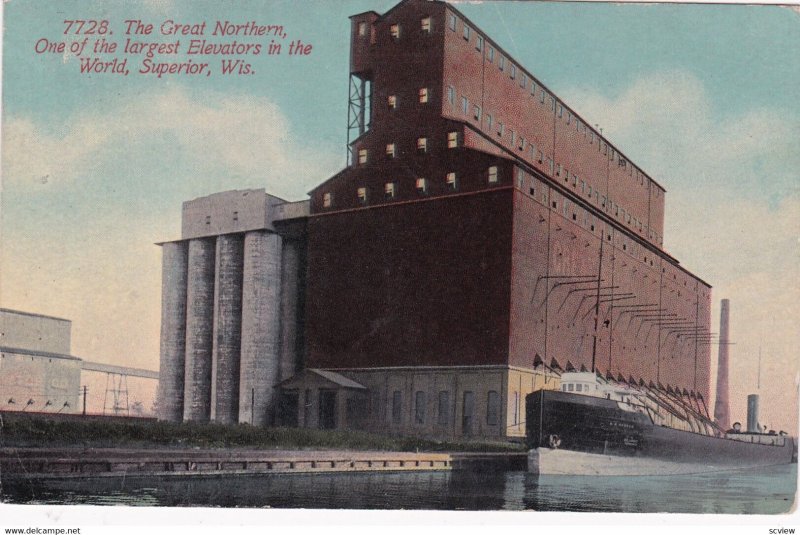 SUPERIOR , Wisconsin , 1912 ; One of the Largest Elevators in the World