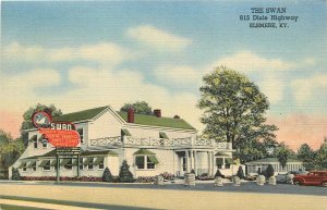 1940s Elsmere Kentucky The Swan Restaurant occupation autos Postcard 26-314