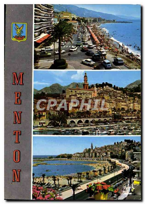 Modern Postcard The azure Riviera Menton Pearl of France Boulevard General Le...