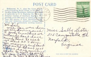 1942 Crystal Springs Lodge Ridgecrest Baptist Assembly N. C. Vintage Postcard