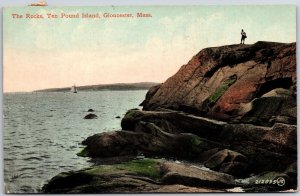 1910's The Rocks Ten Pound Island Gloucester Massachusetts MA Posted Postcard