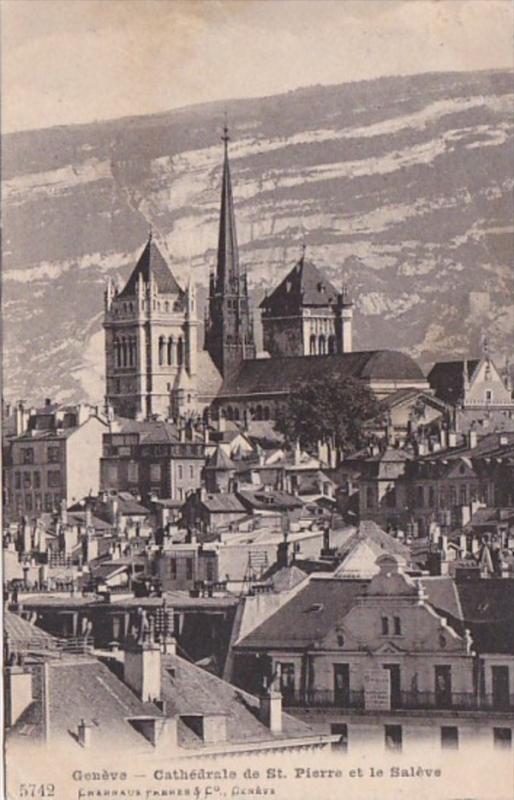 Switzerland Geneve Cathedrale de St Pierre et le Saleve 1911