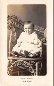 Clayton David Reid age 10 months Child, People Photo Unused 