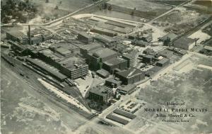 Aerial Morrell Pride Meats Agriculture Industry RPPC Postcard Ottumwa Iowa 3767
