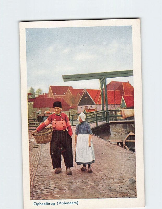 Postcard Opaalbrug Volendam Netherlands