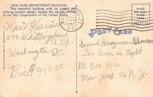 Vintage Postcard 1957 New War Dept. Building Washington DC District Columbia