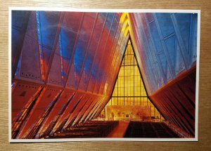 Interior View of Protestant Chapel United States Air Force Academy Postcard