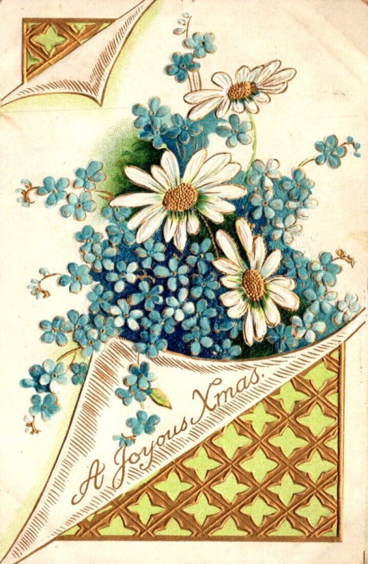 Christmas With Blue Flowers 1913