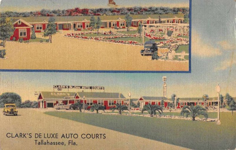 Tallahassee Florida multi-views Clark's De Luxe Auto Courts antique pc BB2648