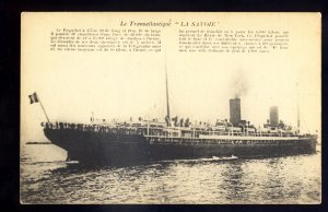 LS3525 - French Liner - CGT - La Savoie - built 1900 - postcard