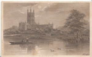 Gloucestershire Postcard - Gloucester - Showing Boat on River with Ducks  ZZ2476