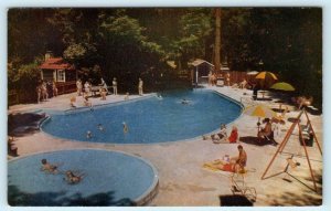 BROOKDALE LODGE, Santa Cruz County CA ~ Swimming & Wading Pools c1960s Postcard