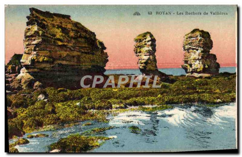 Old Postcard Rochers Royan Vallieres