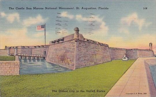 Florida Saint Augustine The Castle San Marcos National Monument 1941