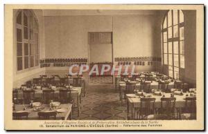 Old Postcard Sanatorium Parigne l & # 39Eveque Refectoire women