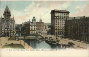 Syracuse NY Bank Canal Opera House c1905 Postcard