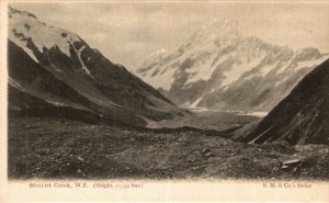 New Zealand Mount Cook Vintage Postcard 08.55