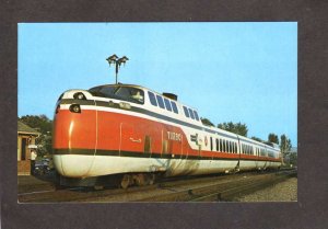 NY Amtrak Turbotrain Railroad Train Amsterdam New York Postcard