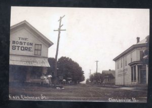 REAL PHOTO CLINTONVILLE PENNSYLVANIA PA. DOWNTOWN STORES POSTCARD COPY1