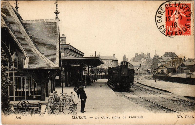 CPA AK LISIEUX La Gare Ligne de Trouville TRAM VAPEUR (977440)