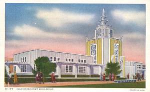 Illinois Host Building - Chicago 1934 Exposition IL, Illinois - Linen