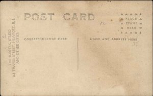 Newport RI Studio Doorman Doorkeeper Hat c1910 Real Photo Postcard