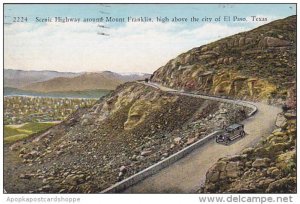 Scenic Highway Around Mount Franklin High Above The City Of El Paso Texas 1907