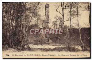 Old Postcard surroundings St Yrieix Haute Vienne Le Chalard Tower Ruins