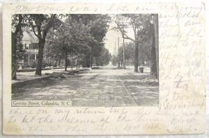 GERVINS STREET COLUMBIA SOUTH CAROLINA 1906 ANTIQUE POSTCARD S.C.