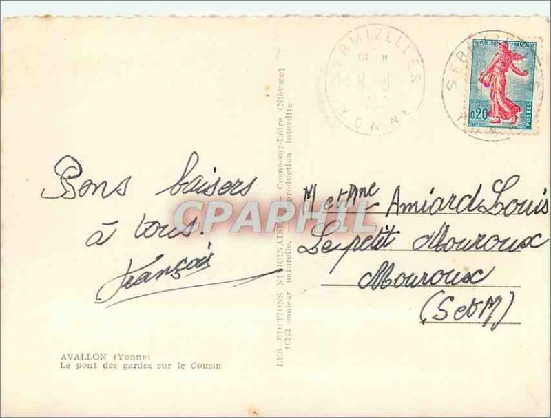 Modern Postcard Avallon Yonne The bridge guards on Cousin