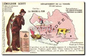 Old Postcard Emulsion Scott Department Vendee Les Sables d & # 39Olonne Fonte...