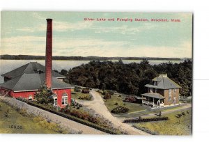 Brockton Massachusetts MA Postcard 1907-1915 Silver Lake and Pumping Station
