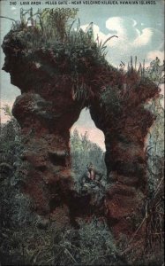 Hawaii Peles Gate Volcano Kilauea c1910 Private Mailing Card Postcard