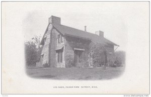 DETROIT, Michigan, 1900-1910's; Log Cabin, Palmer Park