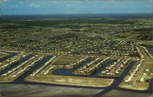 Port Charlotte Florida FL Birdseye View 1950s-60s Postcard